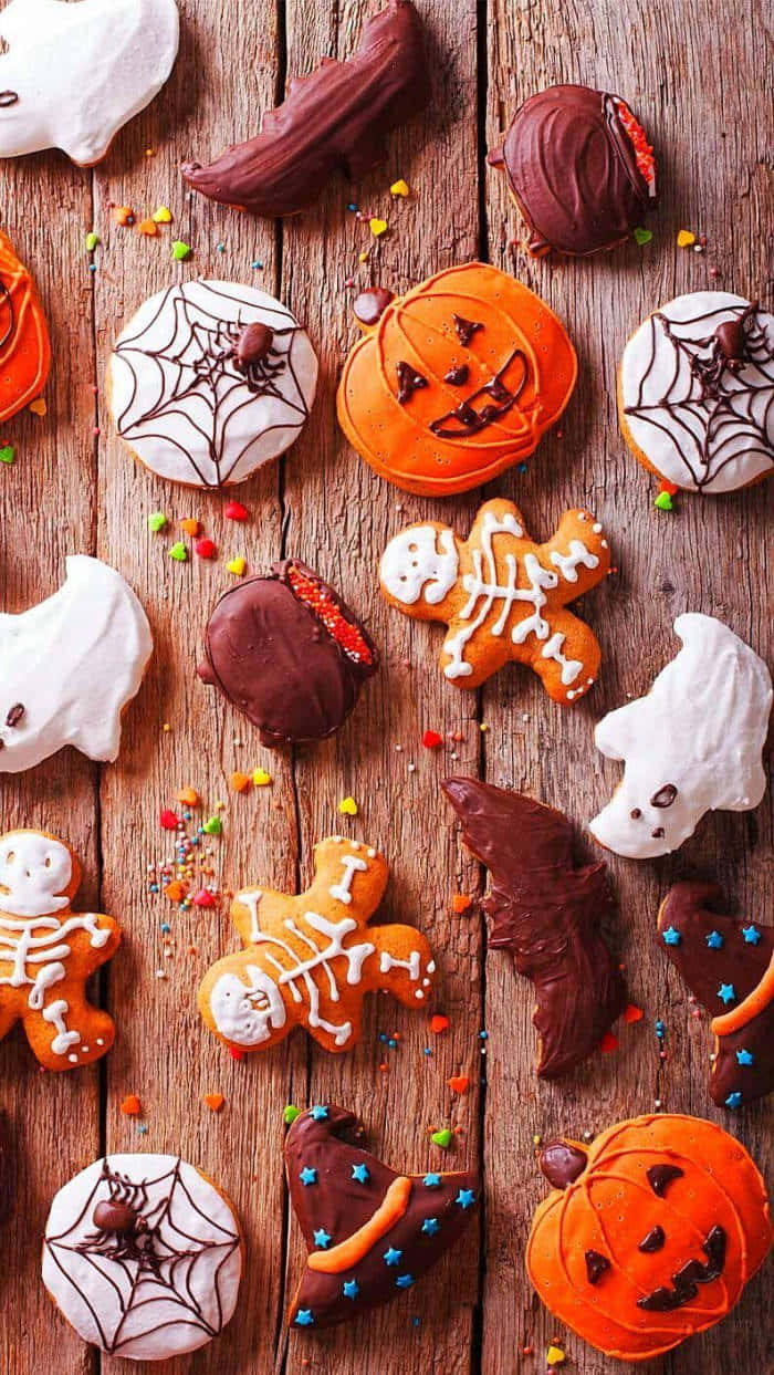 Halloween Gingerbread Cookies Arrangement Wallpaper