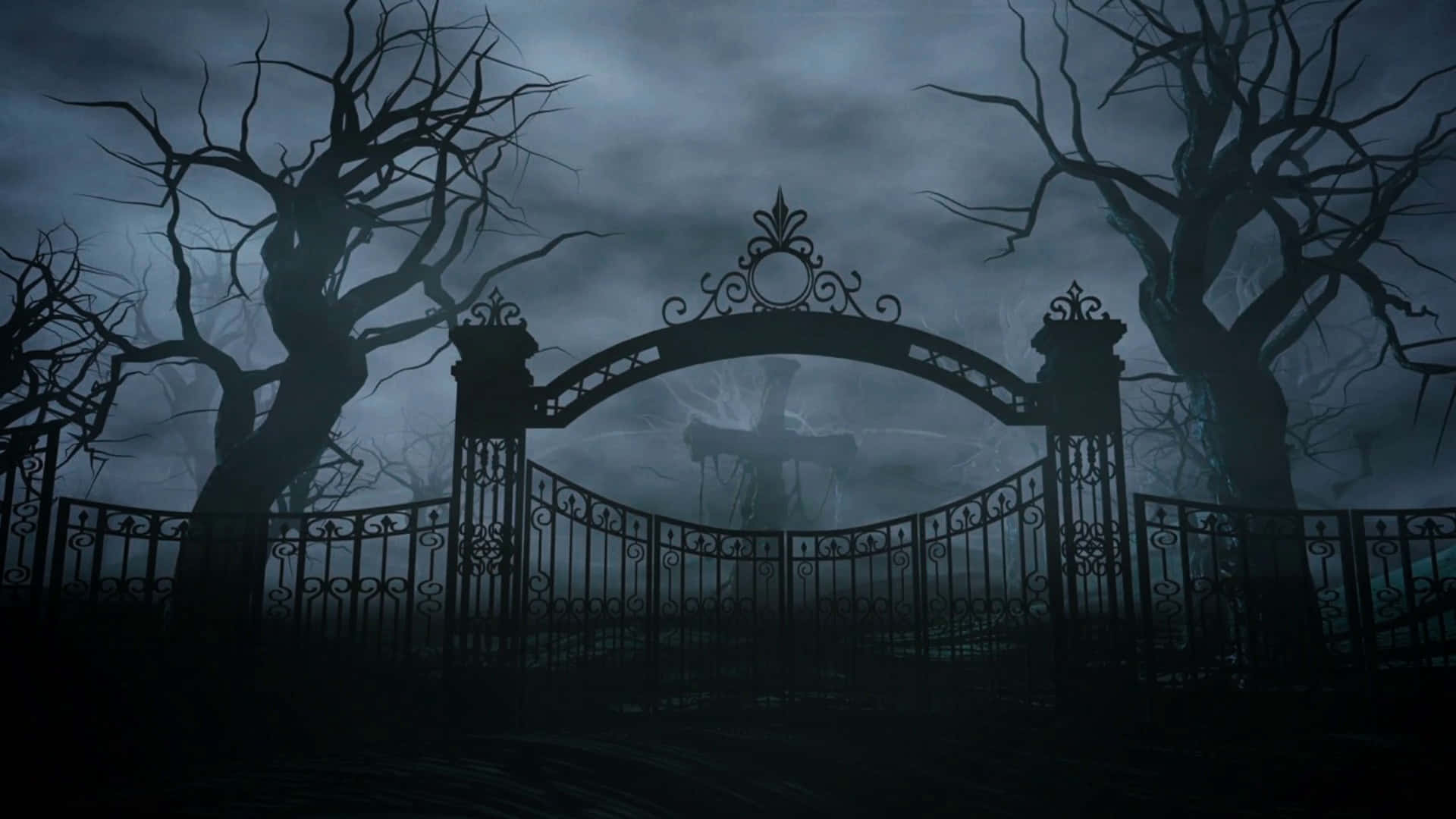 Scary night in the graveyard just in time for Halloween Wallpaper