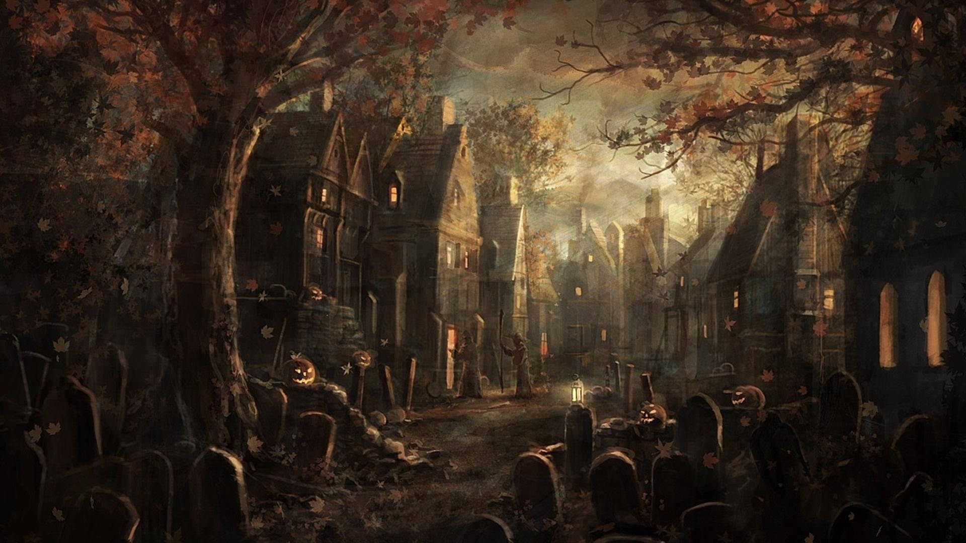 Halloween Graveyard Town