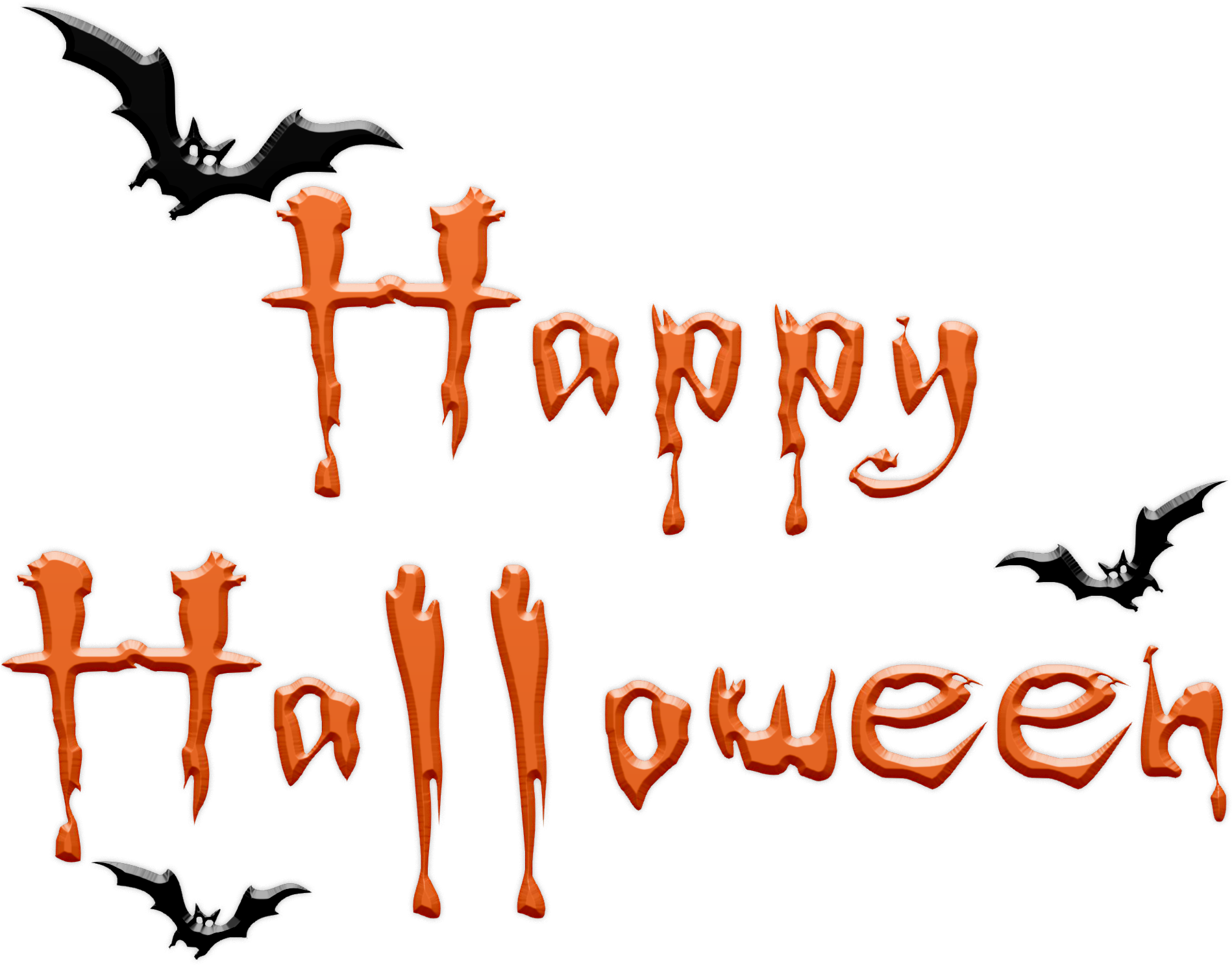 Halloween Greeting Bats PNG