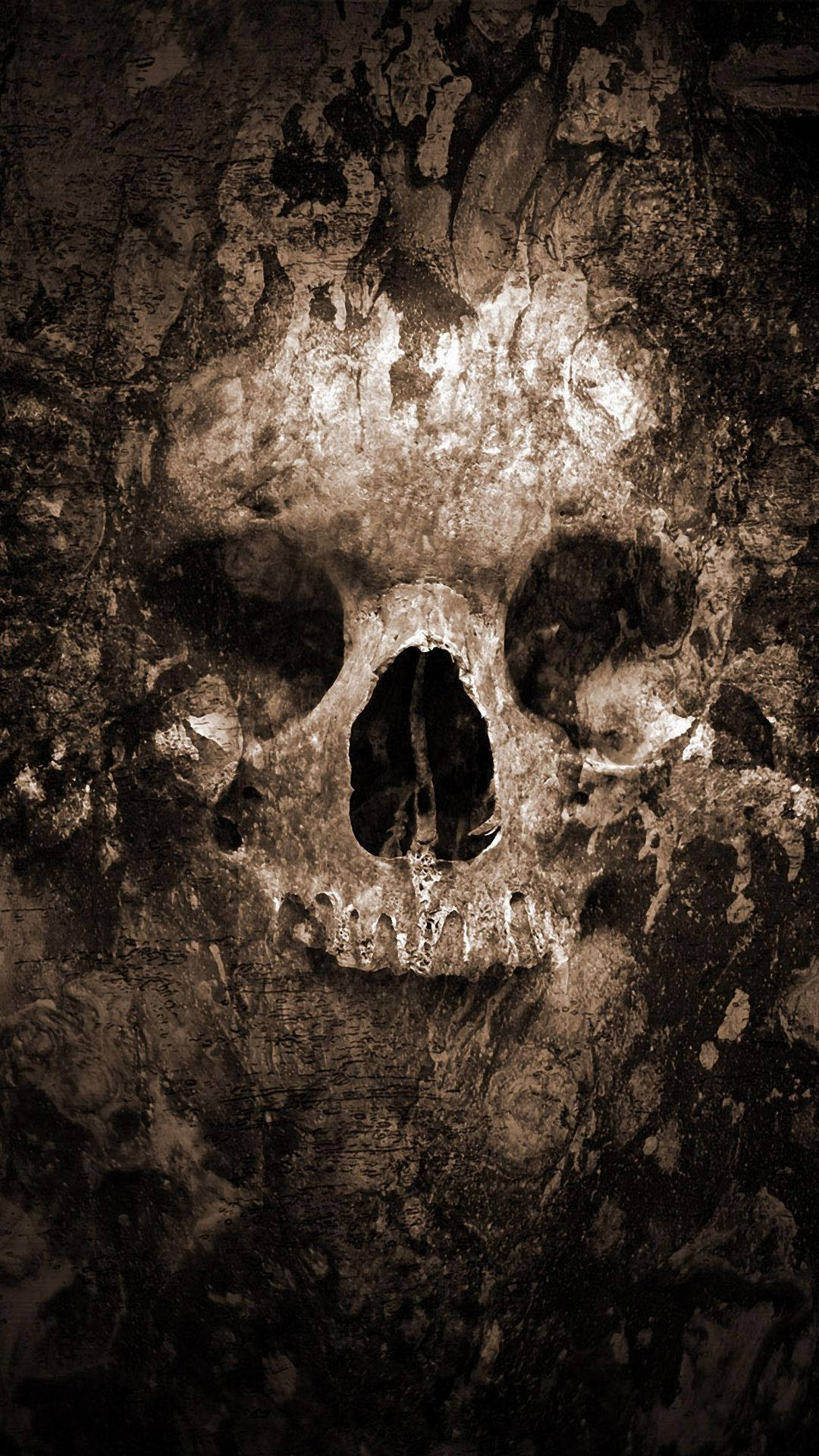 Halloween Grunge Skull Wallpaper