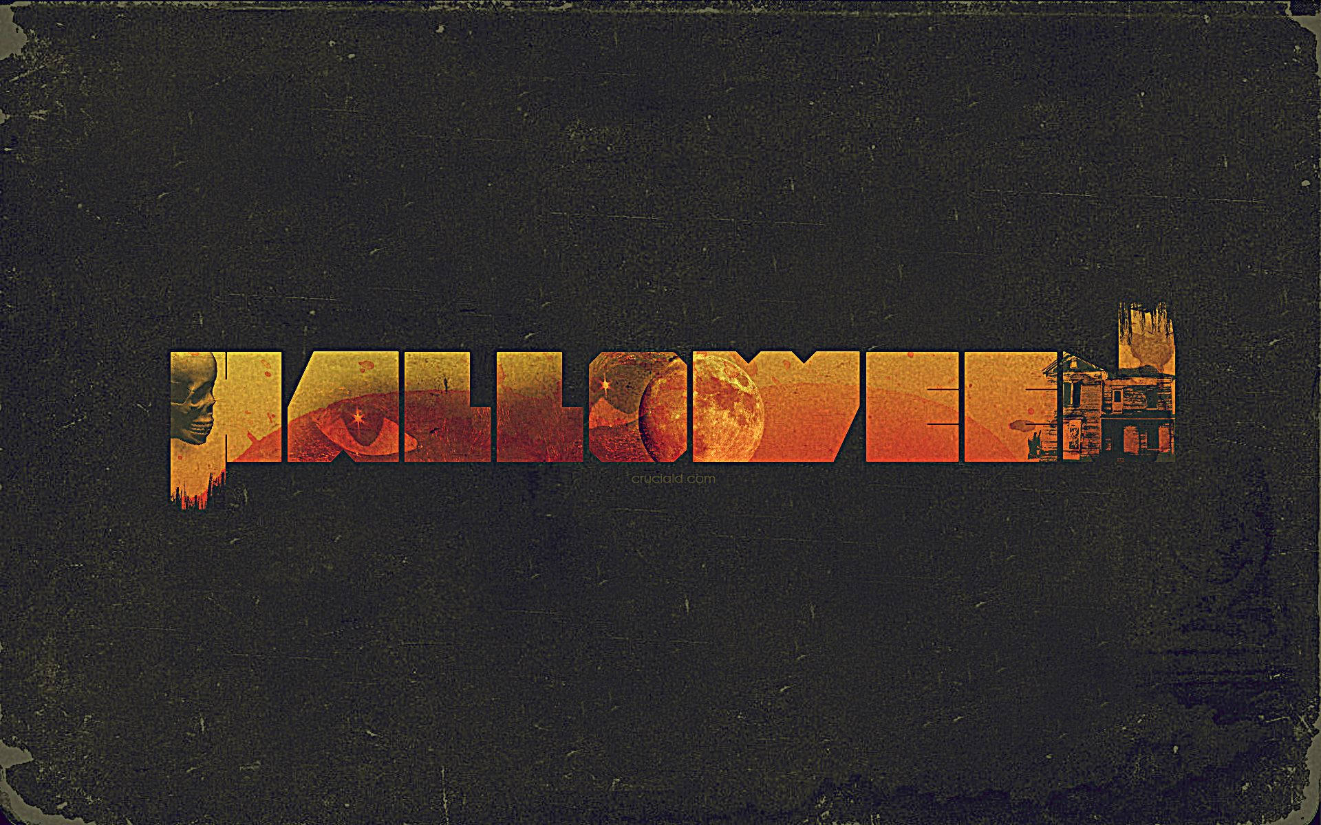 Halloween Grunge Typography Background
