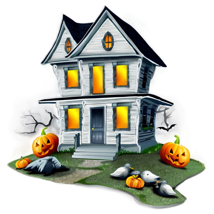 Download Halloween Haunted House Png Ucj | Wallpapers.com