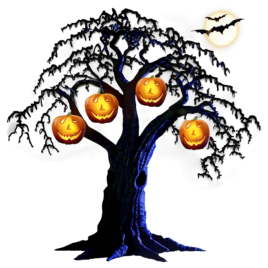 Download Halloween Haunted Tree Png Ffk49 | Wallpapers.com