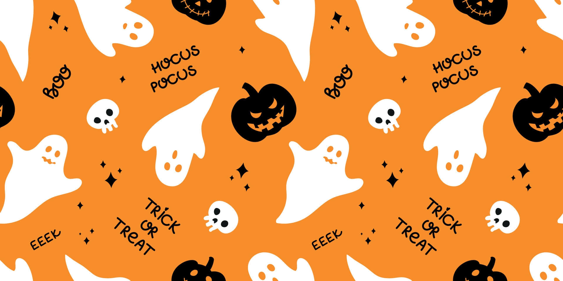 Halloween Hocus Pocus Pattern Wallpaper