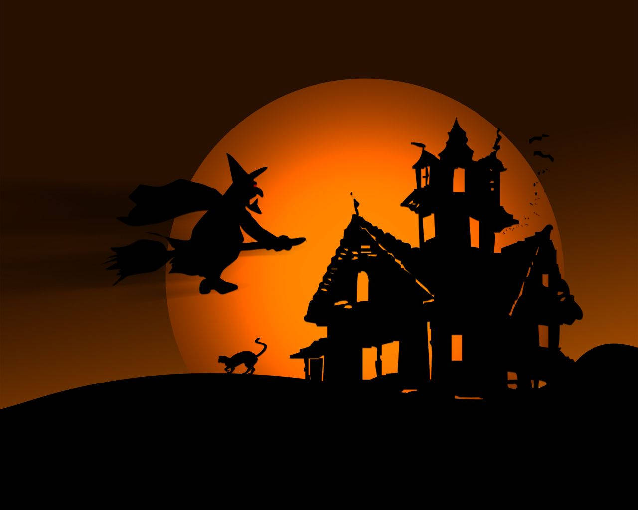 Captivating Halloween-themed Laptop Screen Wallpaper