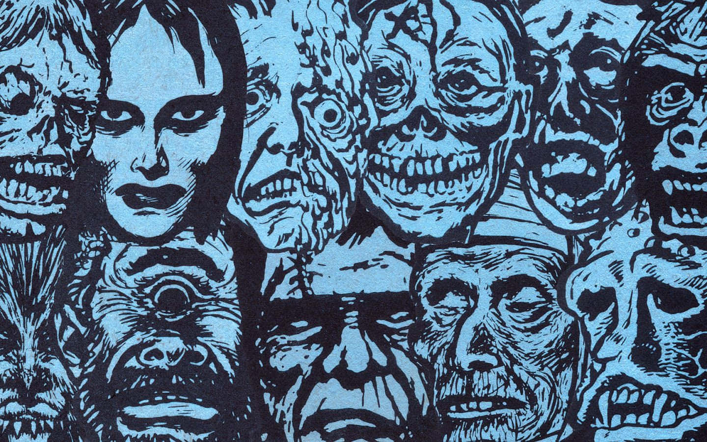 Halloween Horror Collage Artwork Wallpaper