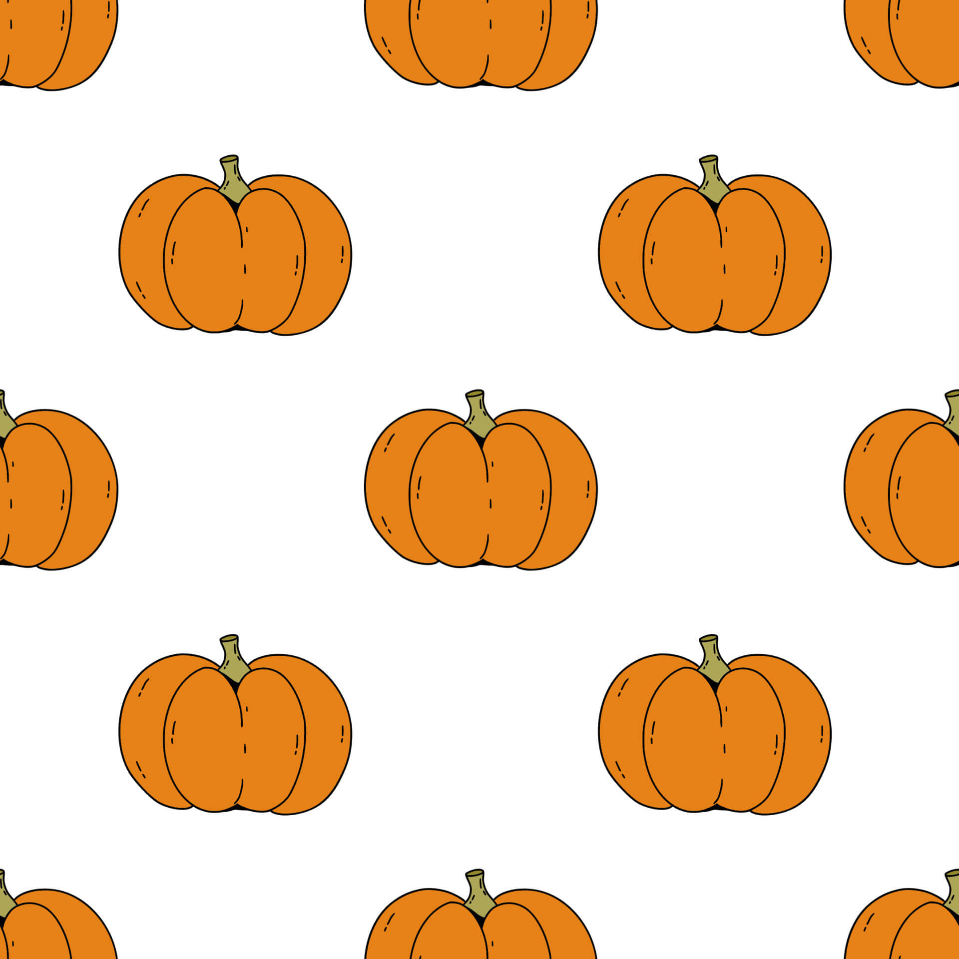 Halloween-inspired Whimsical Pumpkin Wallpaper