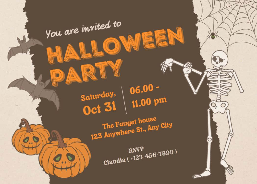 Invite Everyone to a Spooktacular Halloween Celebration Wallpaper
