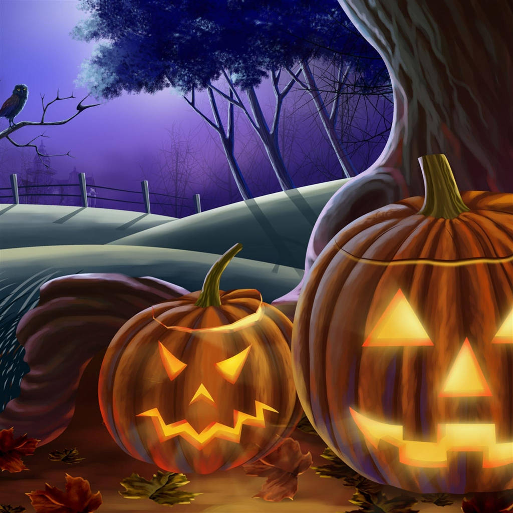 Luminous Halloween Ipad Screen Wallpaper