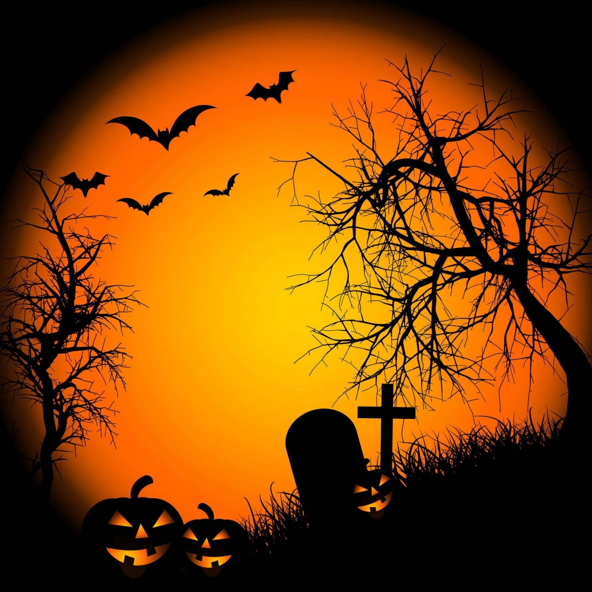 Njutav Den Läskiga Säsongen Med Denna Halloween Ipad-bakgrundsbild! Wallpaper