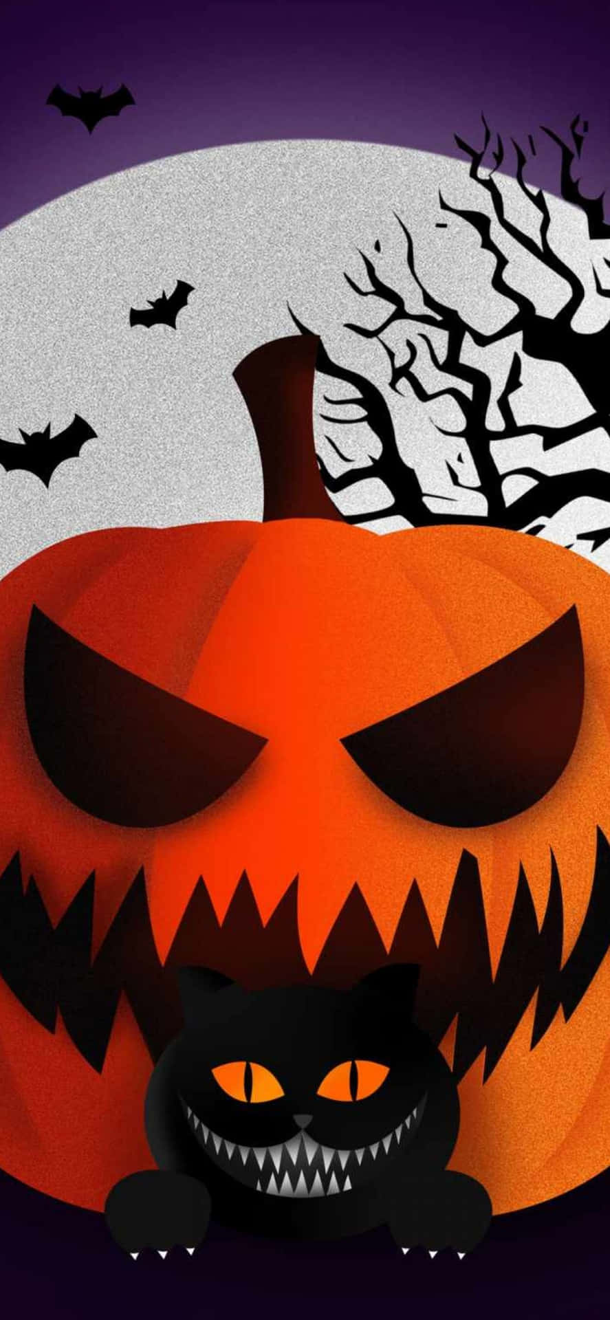 Enjoy the spooky wonders of Halloween with this creepy iPhone wallpaper!