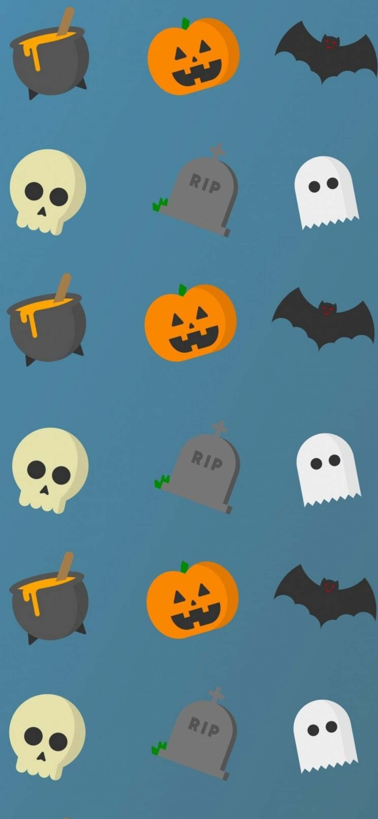 Fåupp Din Halloween-anda Med Denna Festliga Iphone-bakgrund.