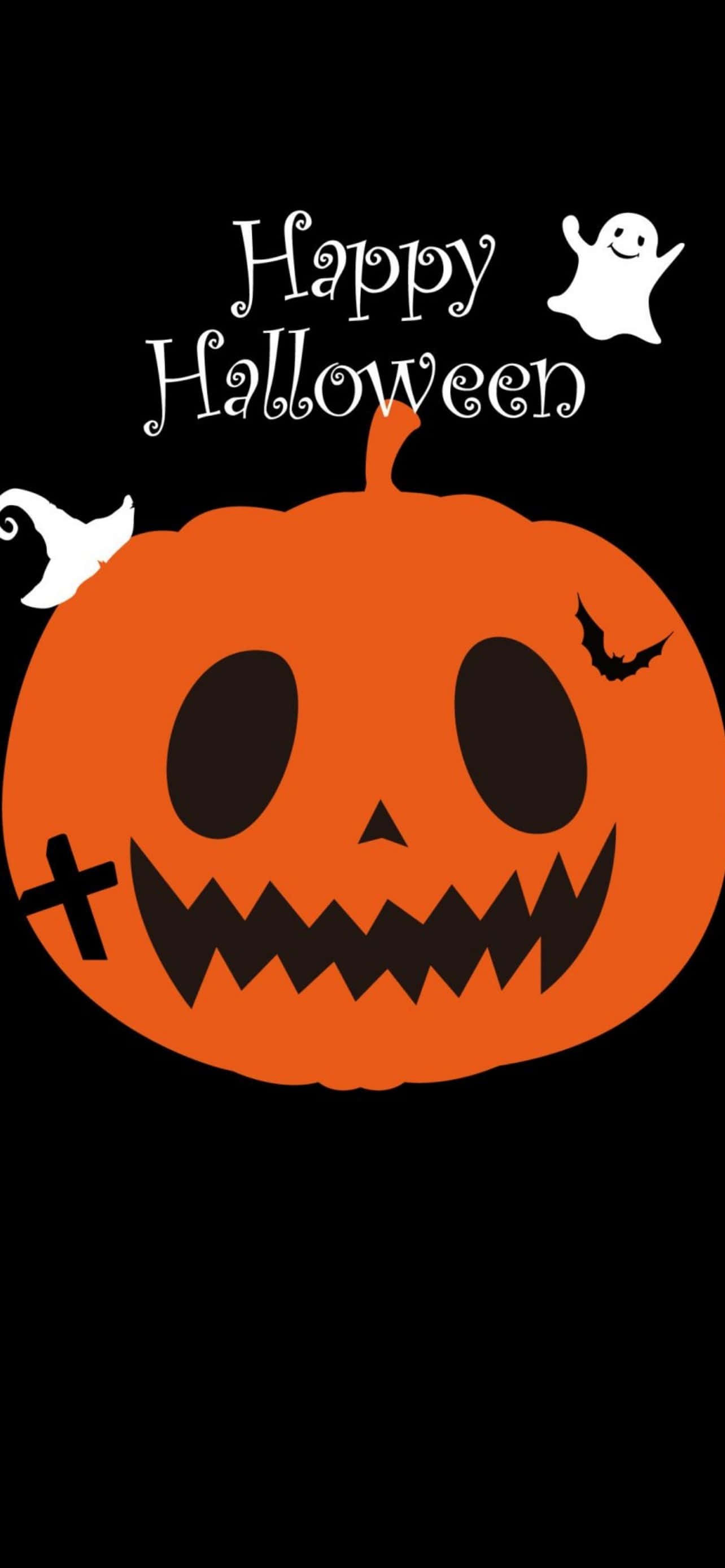 Beskrivningbus Eller Godis? Hämta Denna Spöklika Halloween-inspirerade Iphone-bakgrund För Att Uttrycka Din Kärlek För Årets Bästa Högtid!