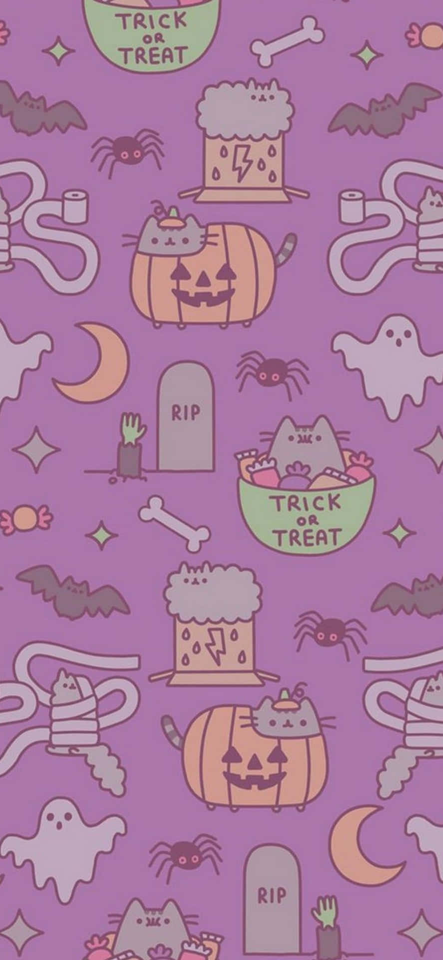 Werdeschaurig Und Zeige Deinen Halloween-geist Mit Diesem Lustigen Iphone Wallpaper!