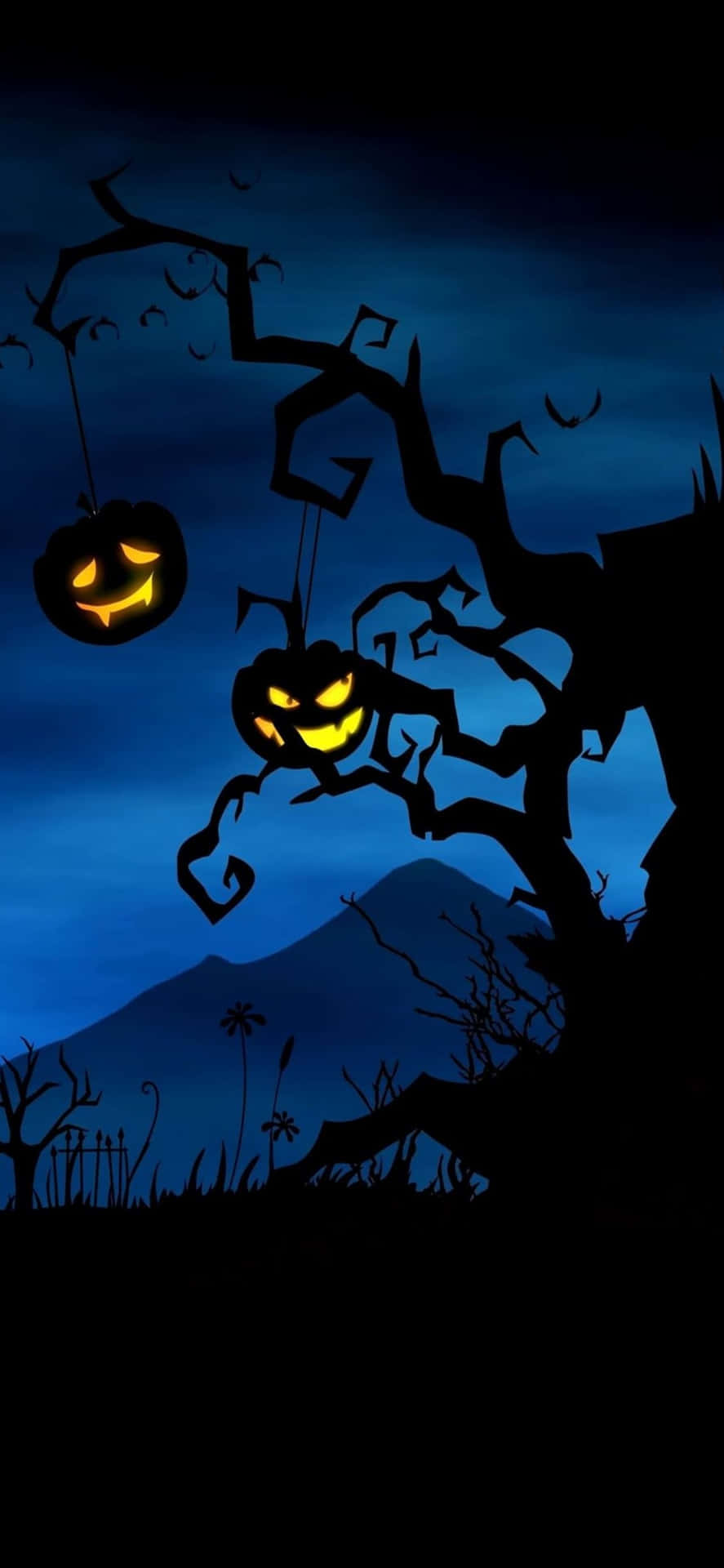 Gördig Redo För En Skrämmande-spöklig Oktober Med Denna Halloween-tematiserade Iphone-bakgrund.