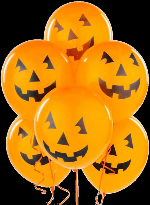 Halloween Pumpkin Balloons PNG