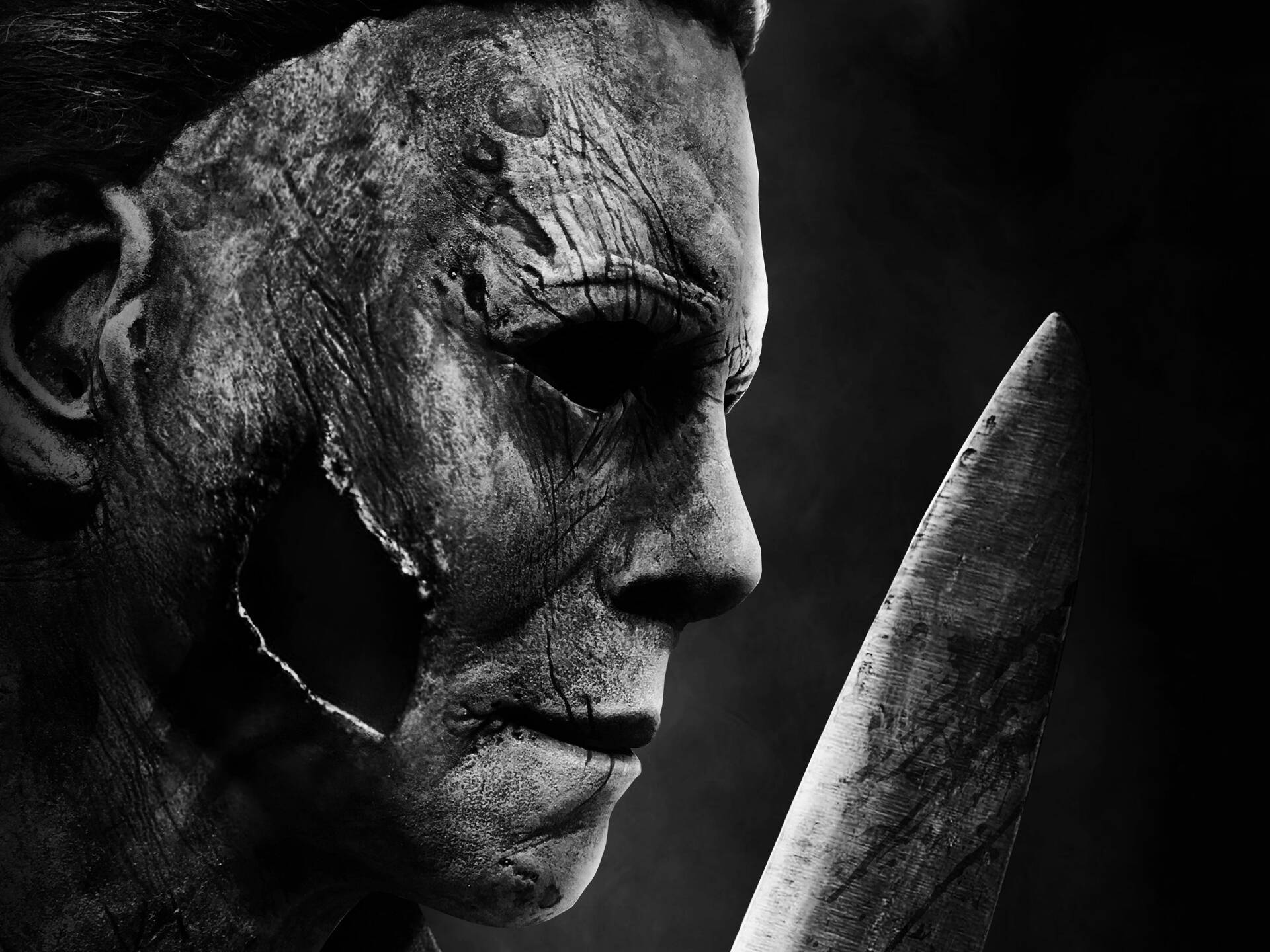 Halloween Kills Mask With Gaping Hole Wallpaper