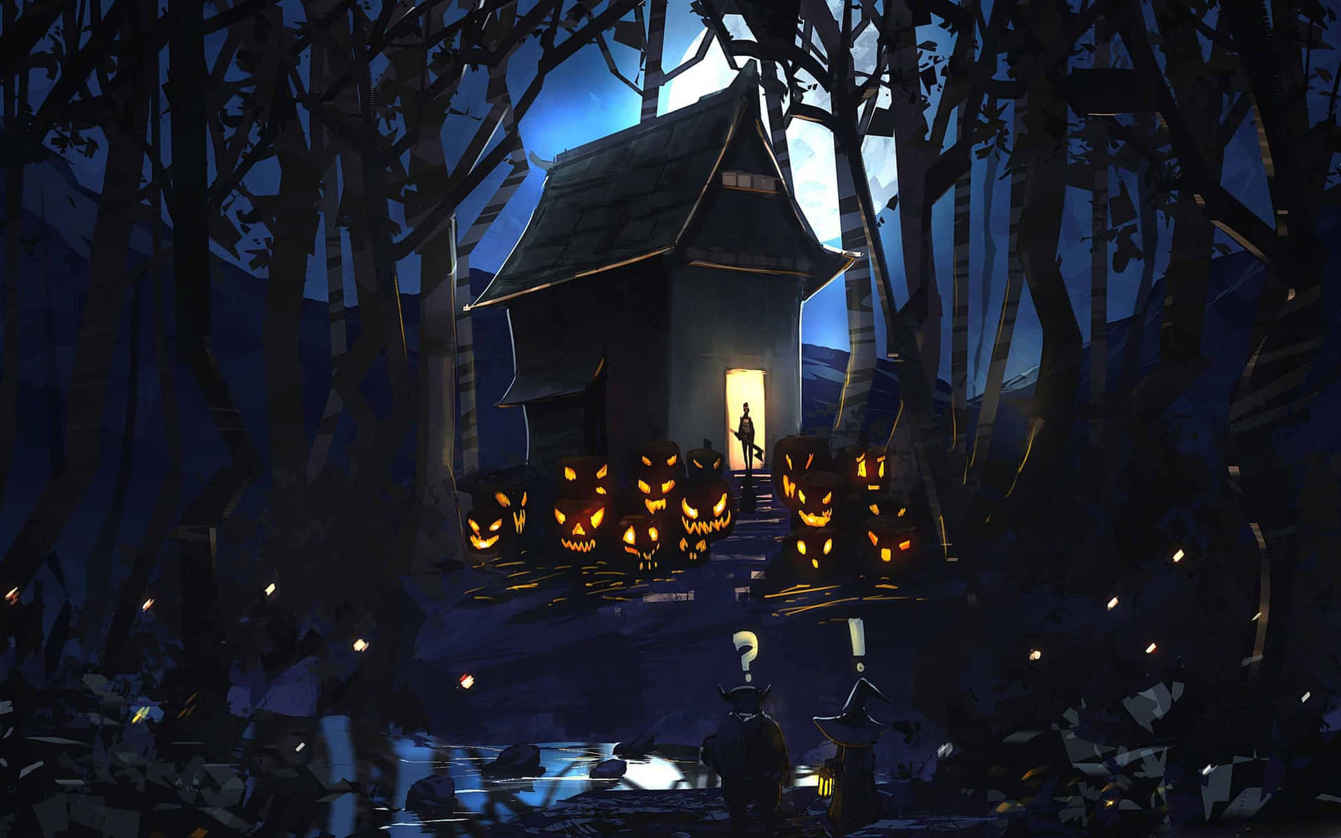 Little House Halloween Macbook Wallpaper