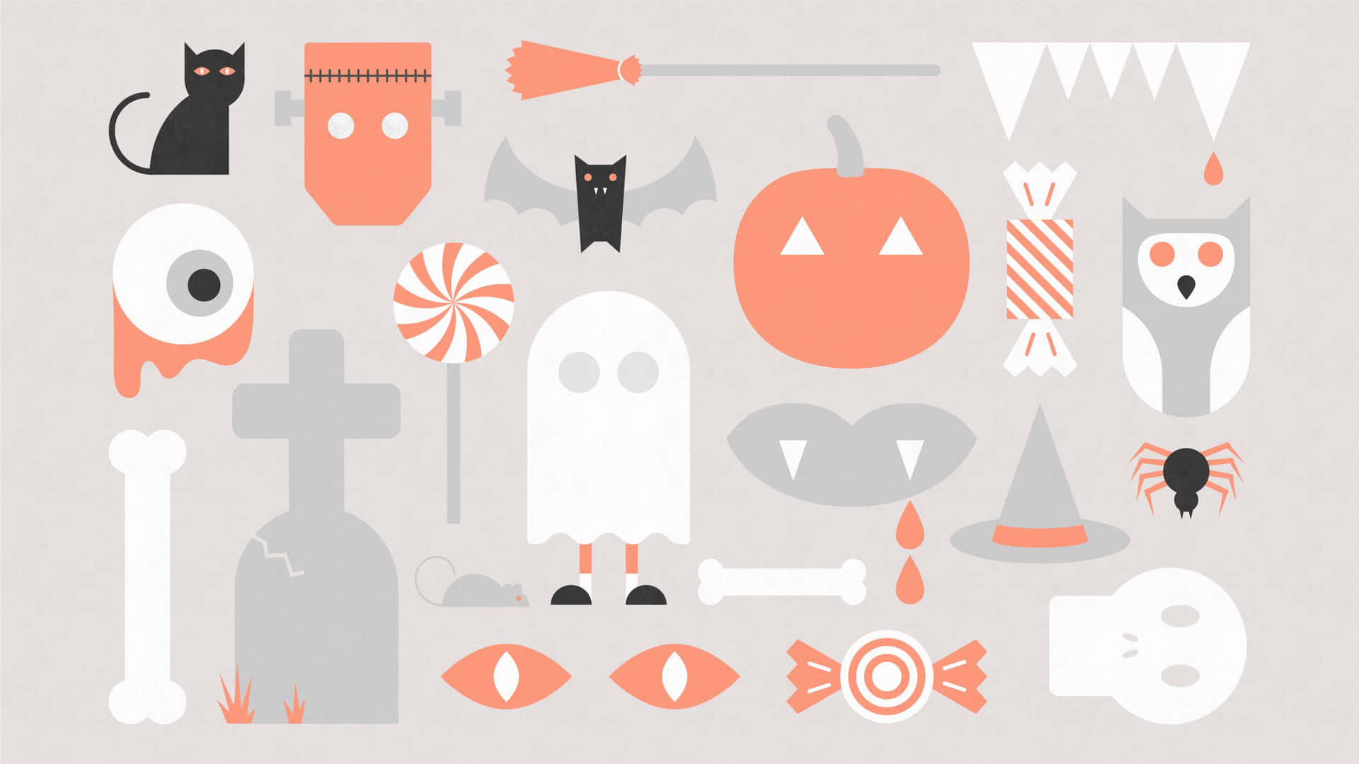 Trickor-treat Med Halloween-tema Macbook Wallpaper