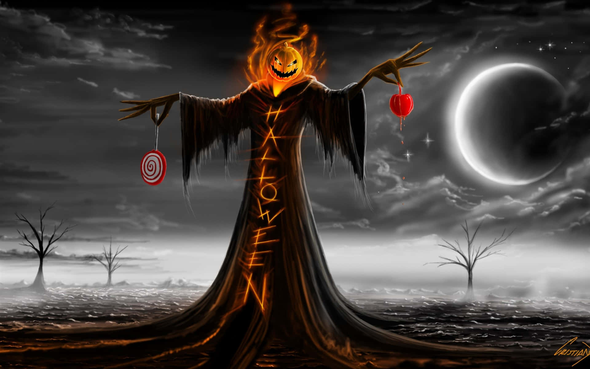 Witch Halloween Macbook Wallpaper