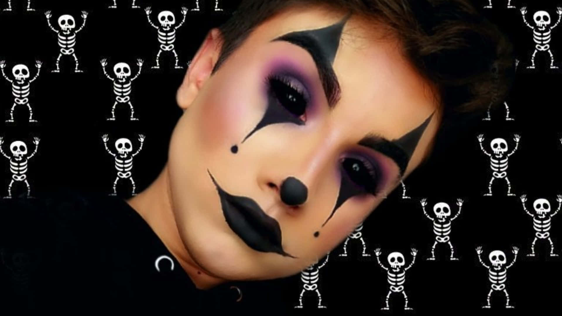 Transform into an eerie look this Halloween with creative makeup Wallpaper