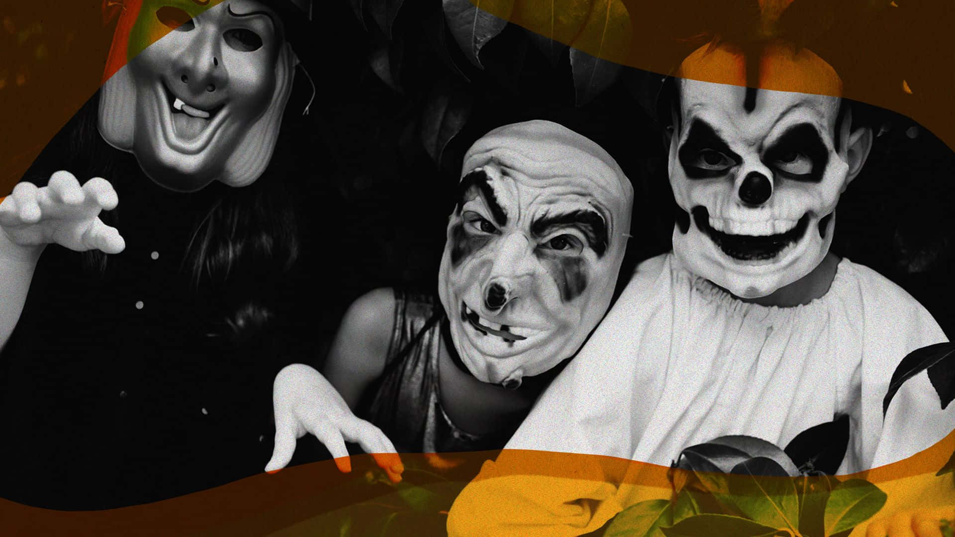 Get ready for a spooktacular Halloween with these frightful masks! Wallpaper