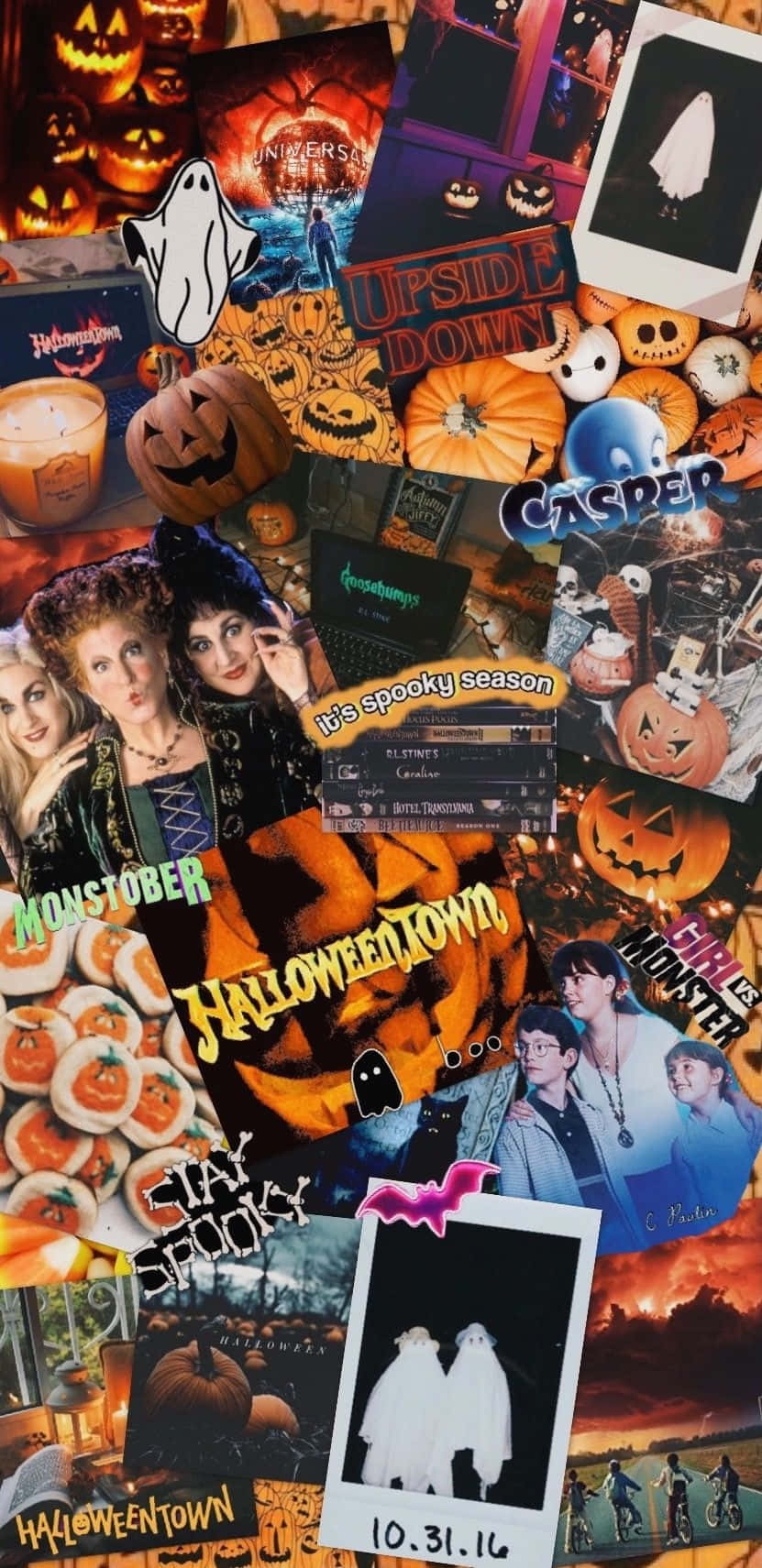 Halloween Movie Collage Aesthetic Wallpaper