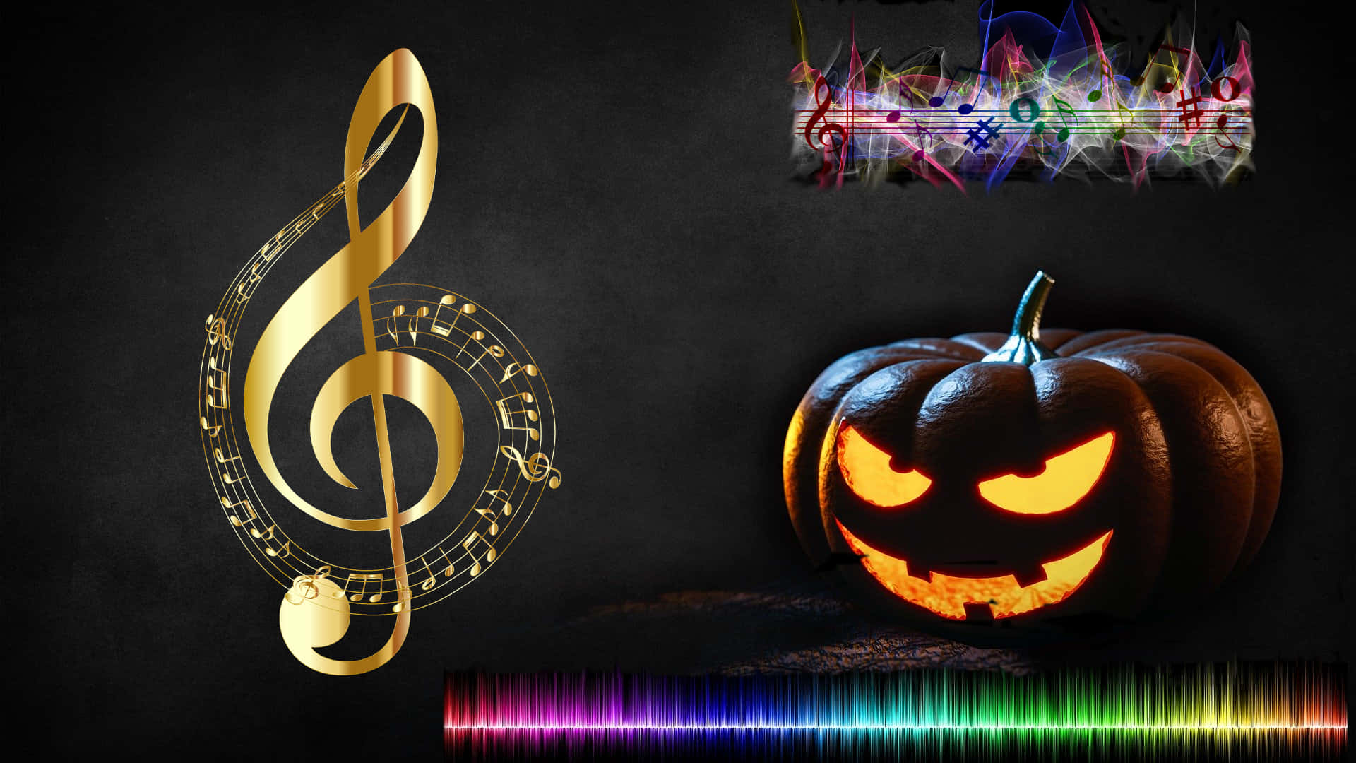 Spooky Halloween Music Background Wallpaper
