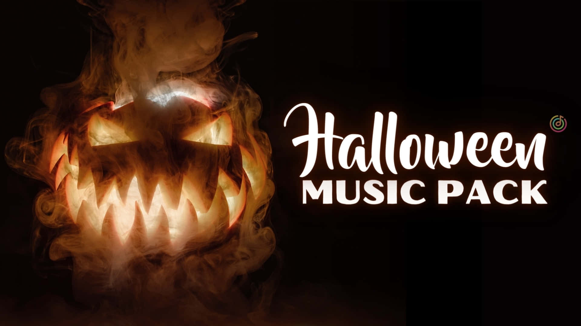Spooky Halloween Night with Musical Instruments Wallpaper