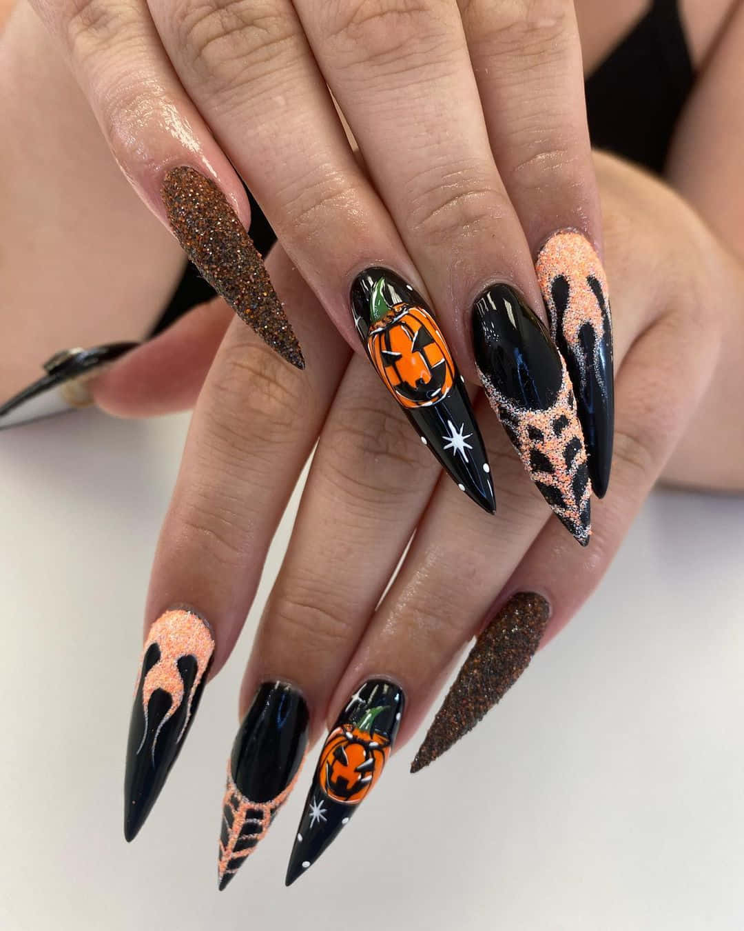 Get Your Nails Ready For A Spooky Halloween Celebration Wallpaper