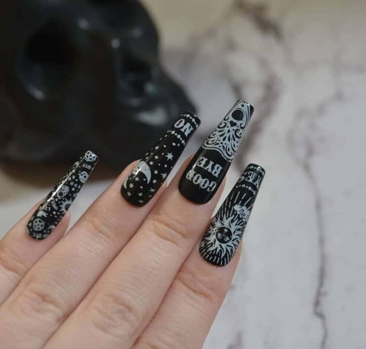 CHRISTMAS NAIL ART | Modern Christmas Tree Wrapping Paper Nails . Did I  completely make up the idea that this looks like wallpaper? Absol... |  Instagram