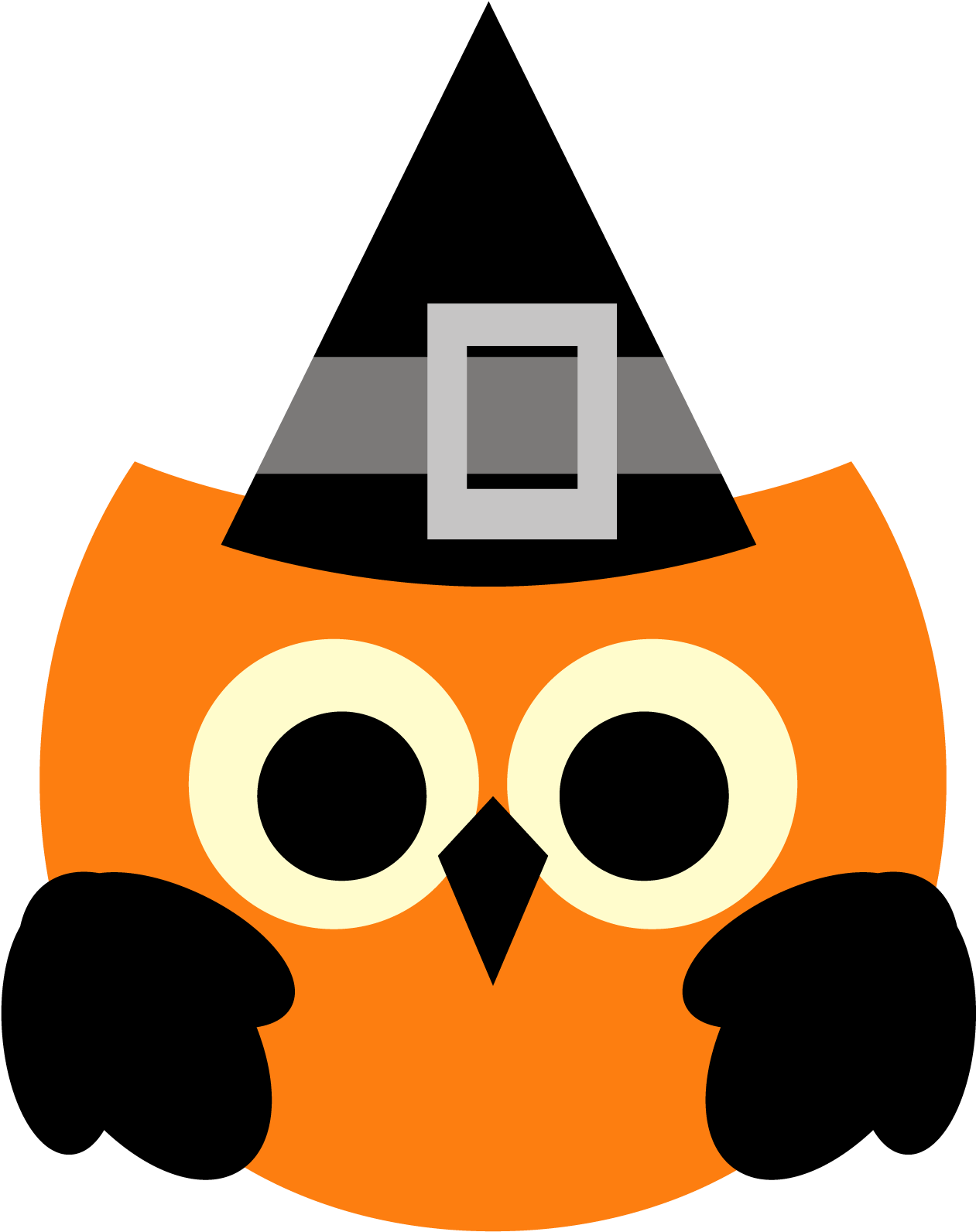 Halloween Owlin Witch Hat PNG