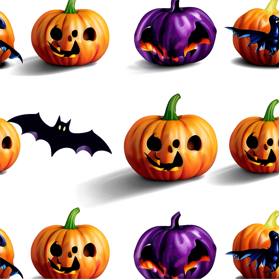 Halloween Pattern Png Pxe74 PNG