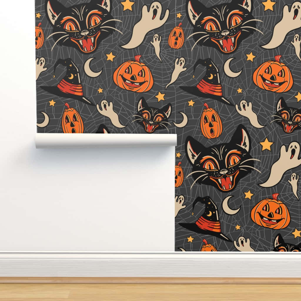 Halloween Pattern Wallpaper Wallpaper