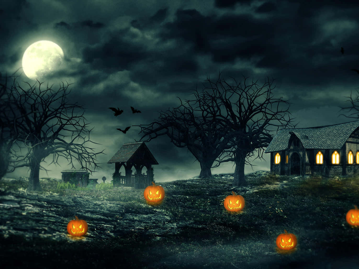 Gördin Profil Läskig Inför Halloween Genom Att Välja En Lämplig Dator- Eller Mobilbakgrundsbild.