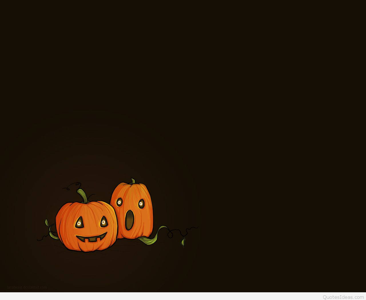 Calabazade Halloween Negra Fondo de pantalla
