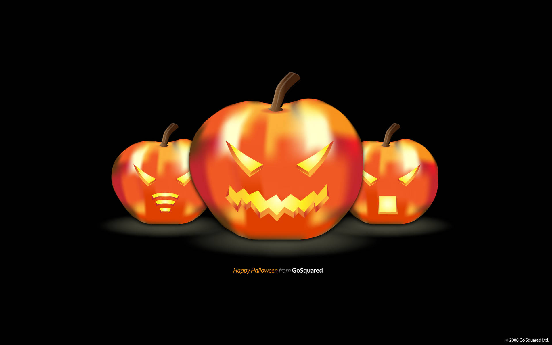 "Happy Halloween with a Jack-o-Lantern Pumpkin" Wallpaper