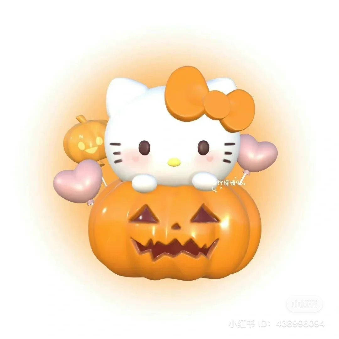 Halloween Pumpkin And Hello Kitty PFP Wallpaper