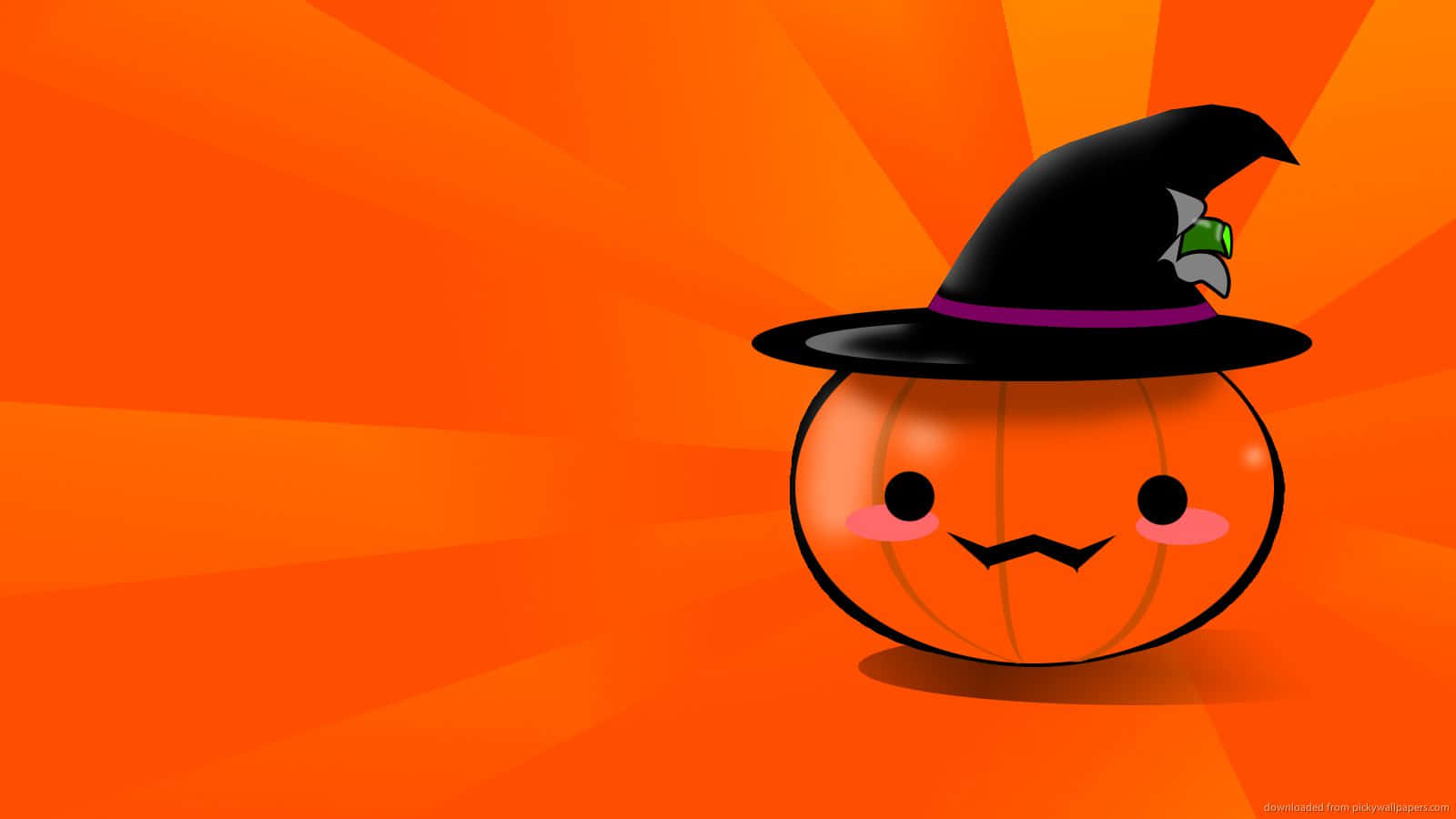 Halloween Pumpkin Background Black Hat