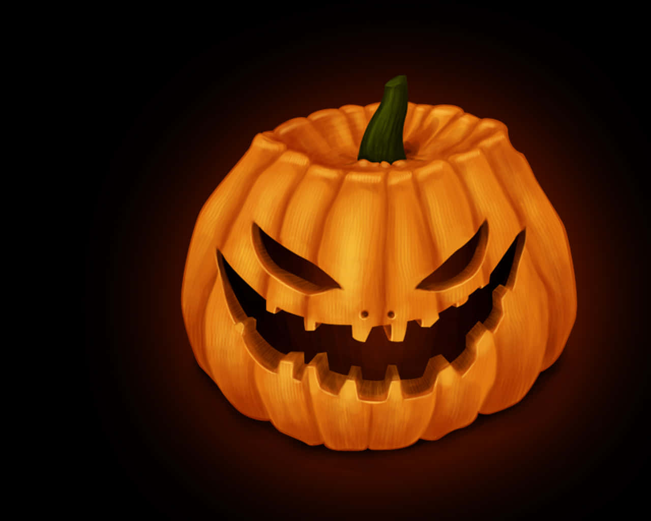 Fondode Halloween Con Una Calabaza Asustadora Y Una Sonrisa Tenebrosa