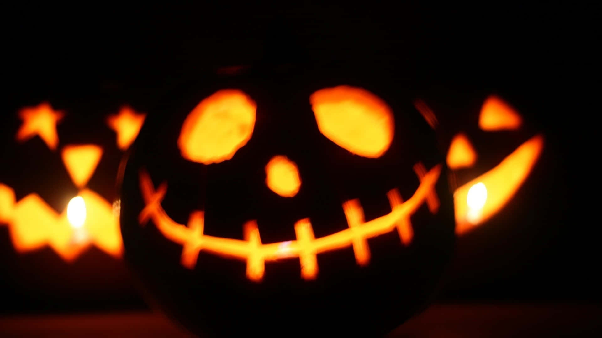 Halloween Pumpkins Background Dark Skins
