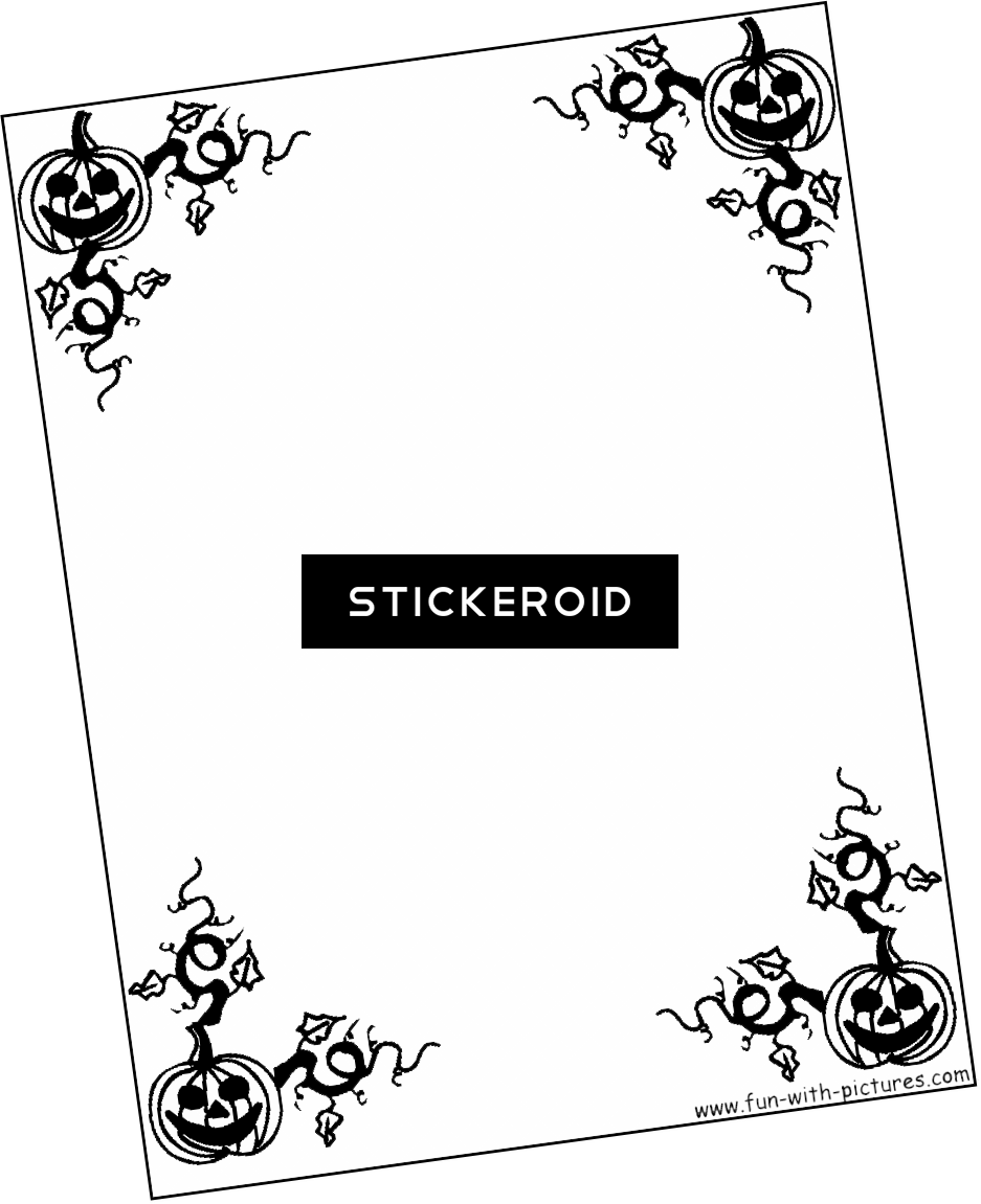 Halloween Pumpkin Border Design PNG