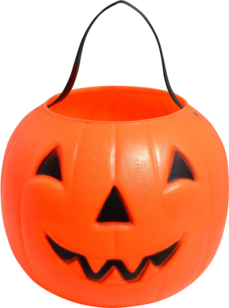 Halloween Pumpkin Bucket Orange PNG