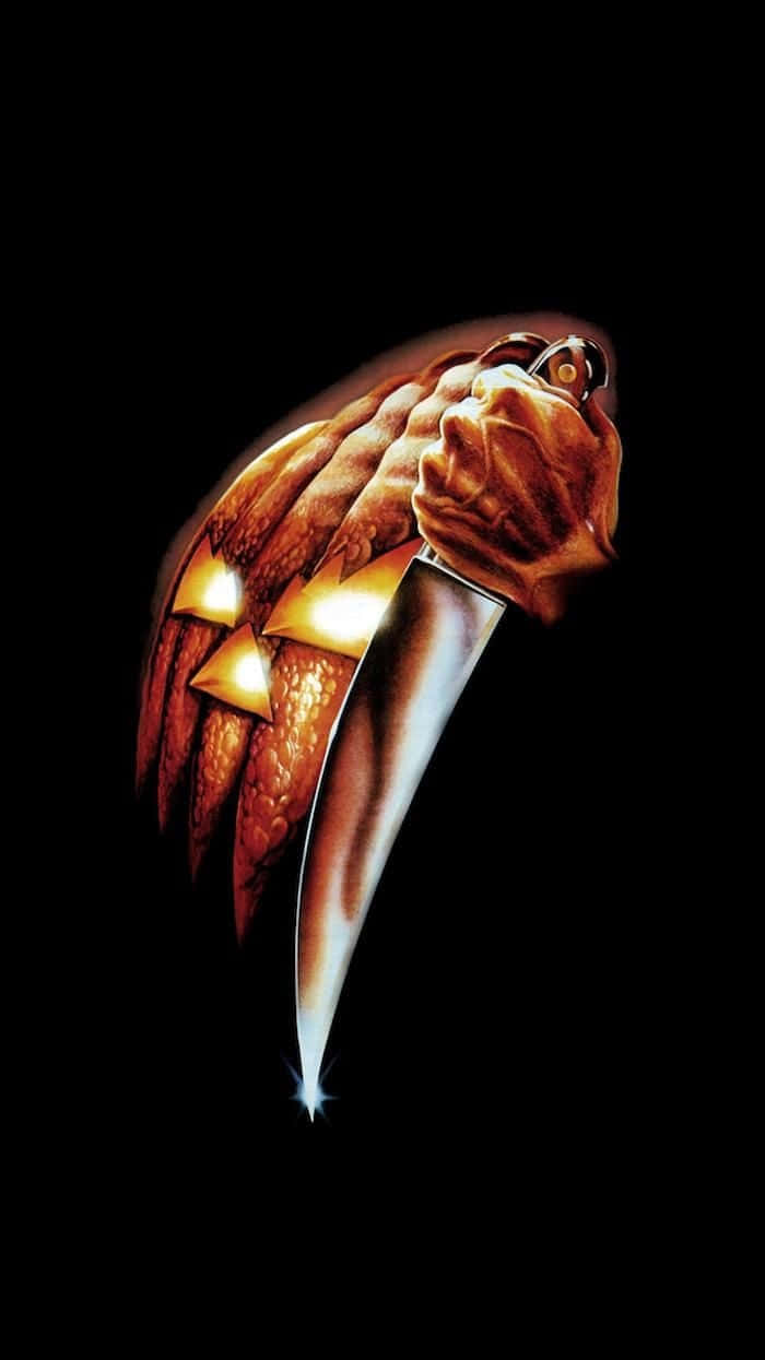 Halloween Pumpkin Knife Art Wallpaper