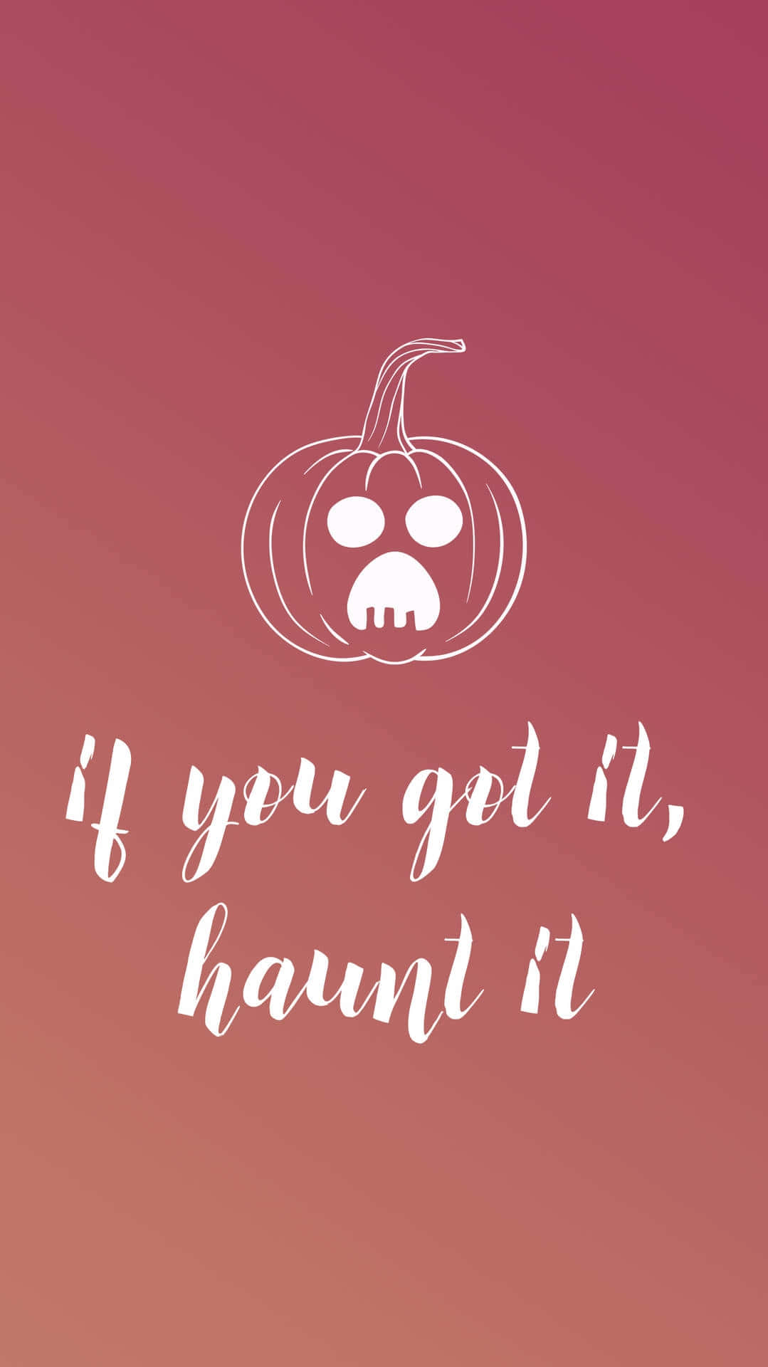 Halloween Pumpkin Quote Lockscreen Wallpaper