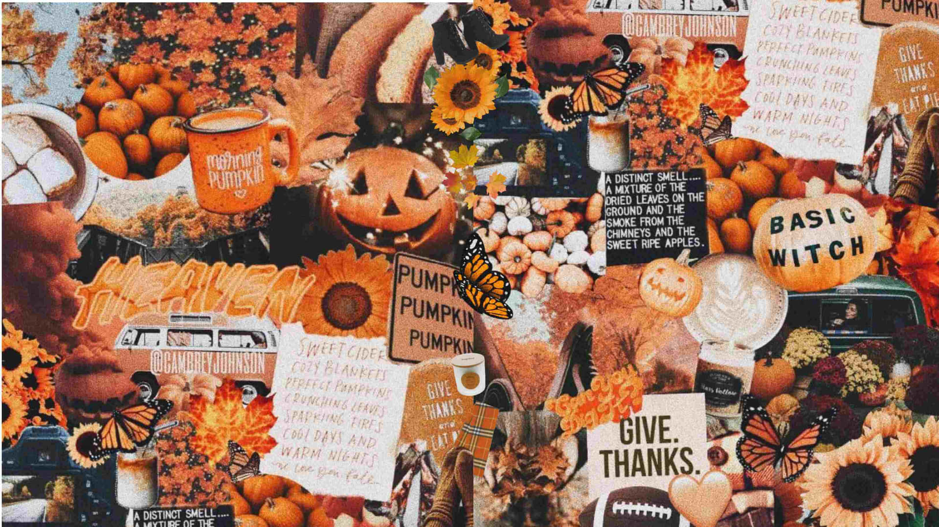 Halloween_ Pumpkin Spice_ Collage Wallpaper
