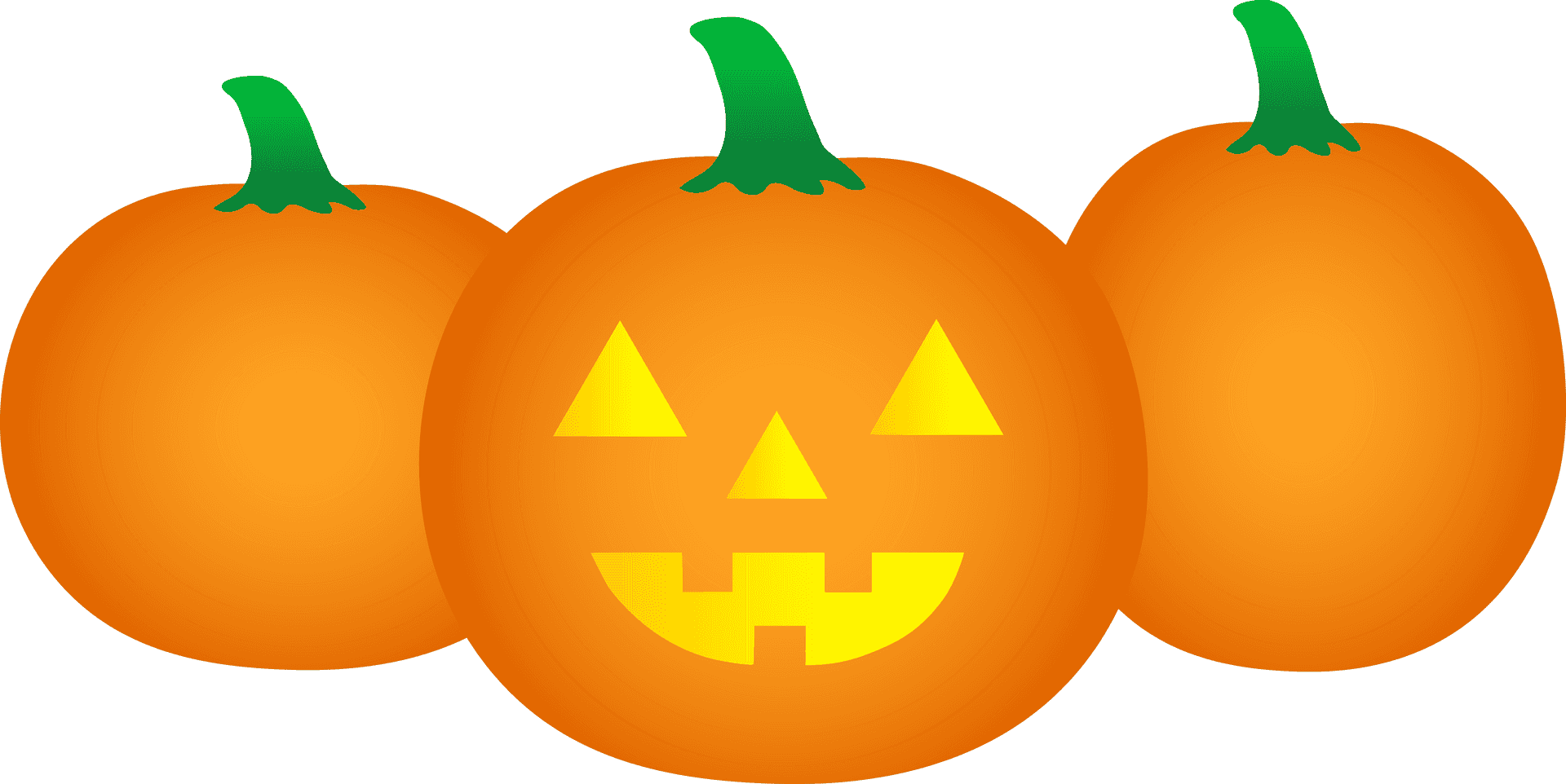 Halloween Pumpkin Trio PNG
