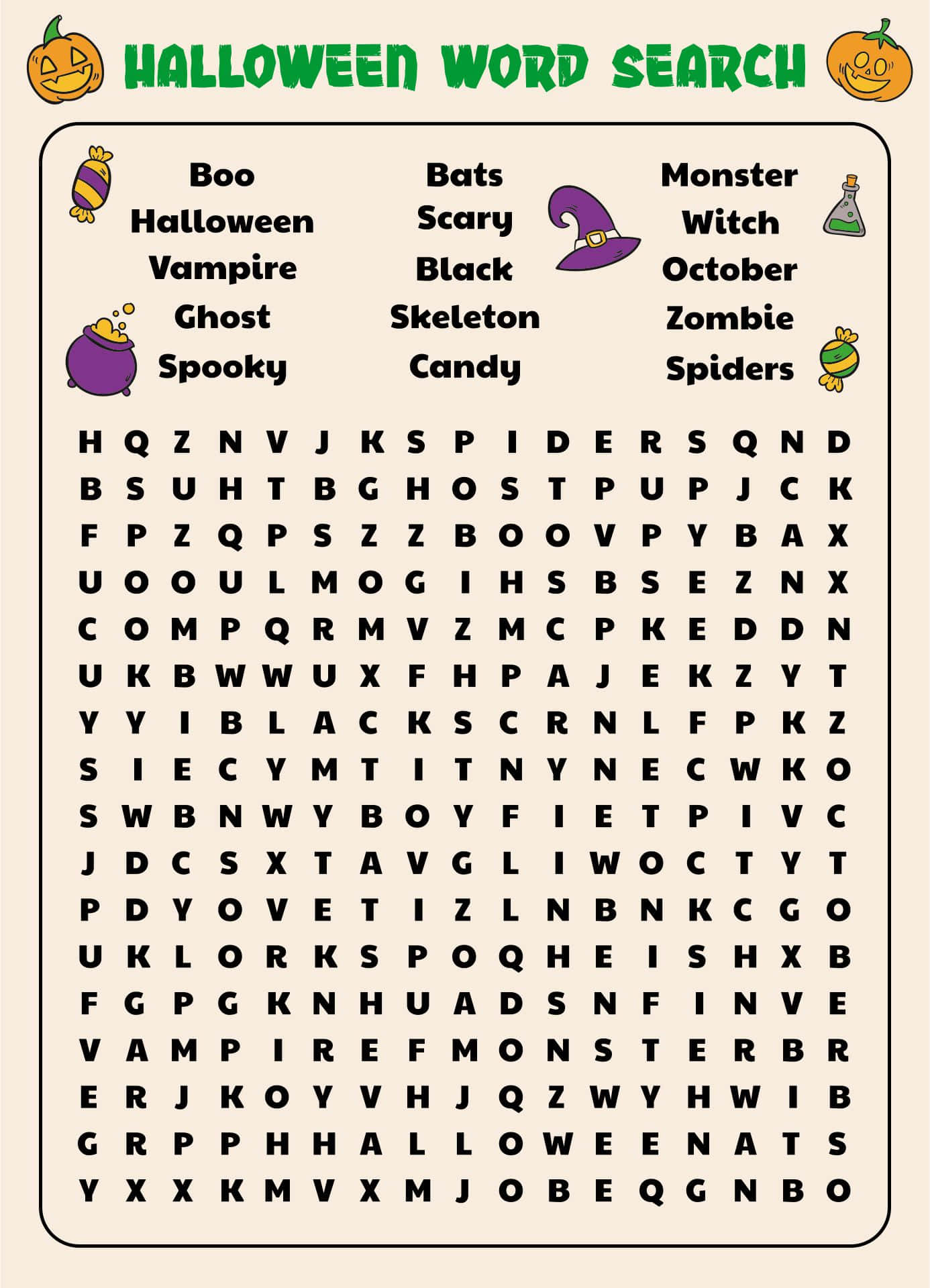Test your knowledge with an eerie Halloween-themed puzzle this October! Wallpaper
