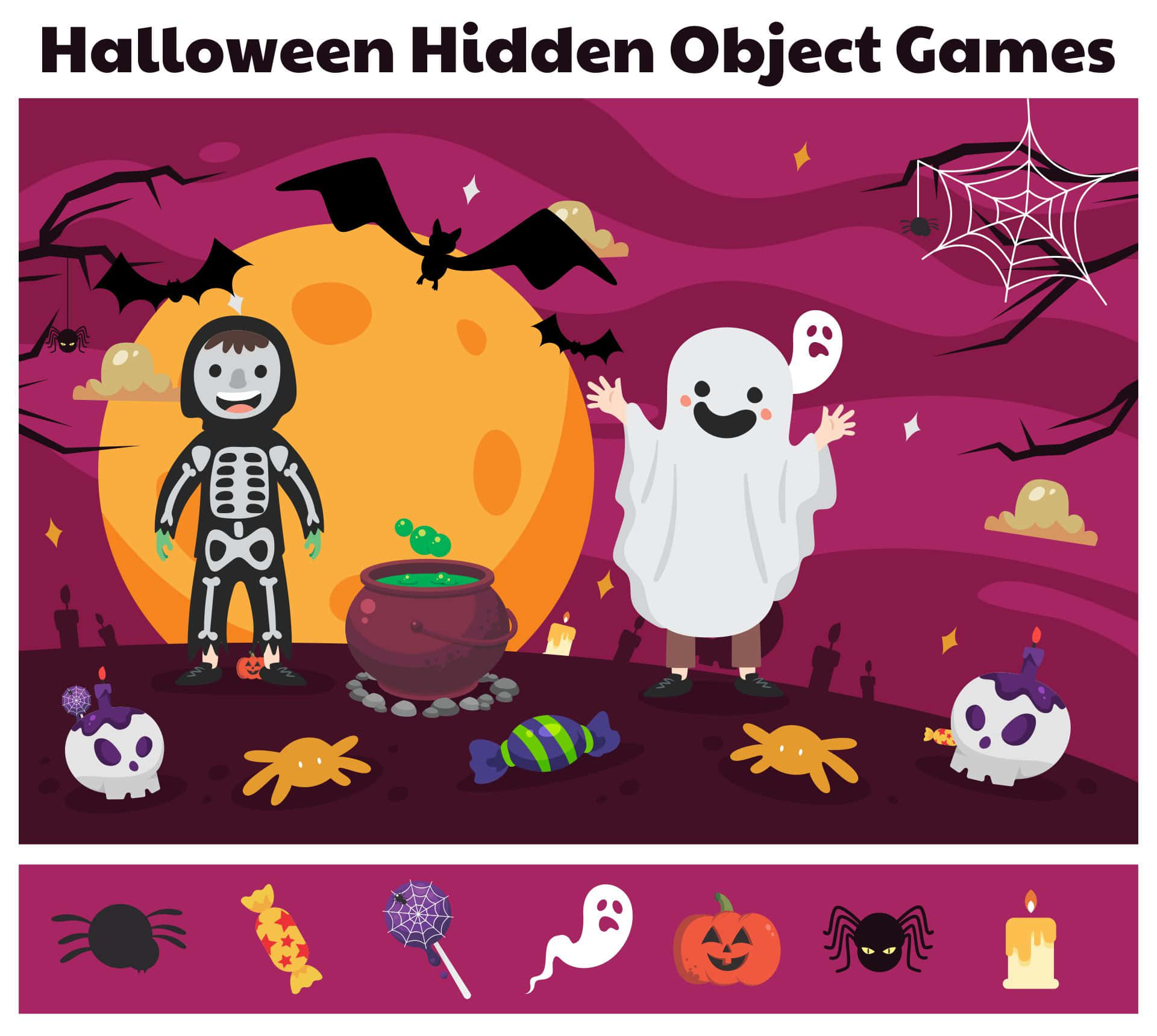 Celebrate Halloween with Puzzles Wallpaper